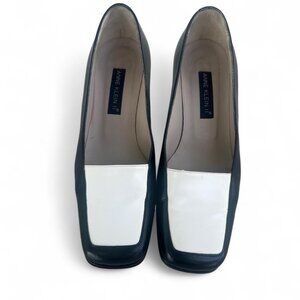 Anne Klein Women's White and Black Loafers